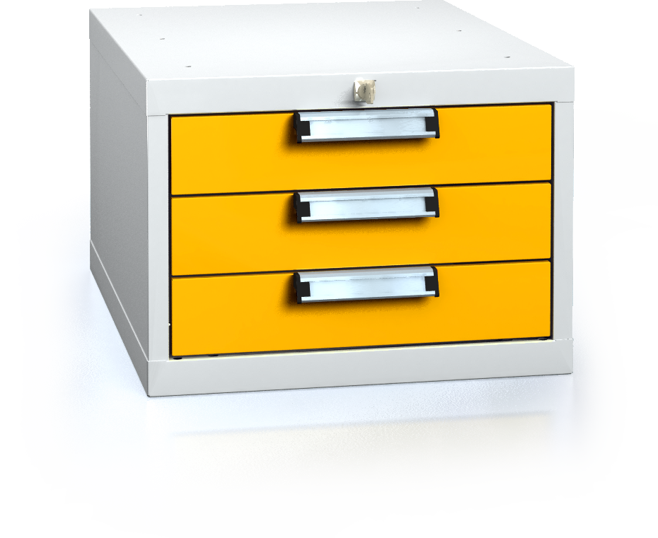 Závěsný univerzální kontejner pro pracovní stoly 351 x 480 x 600 - 3x zásuvka